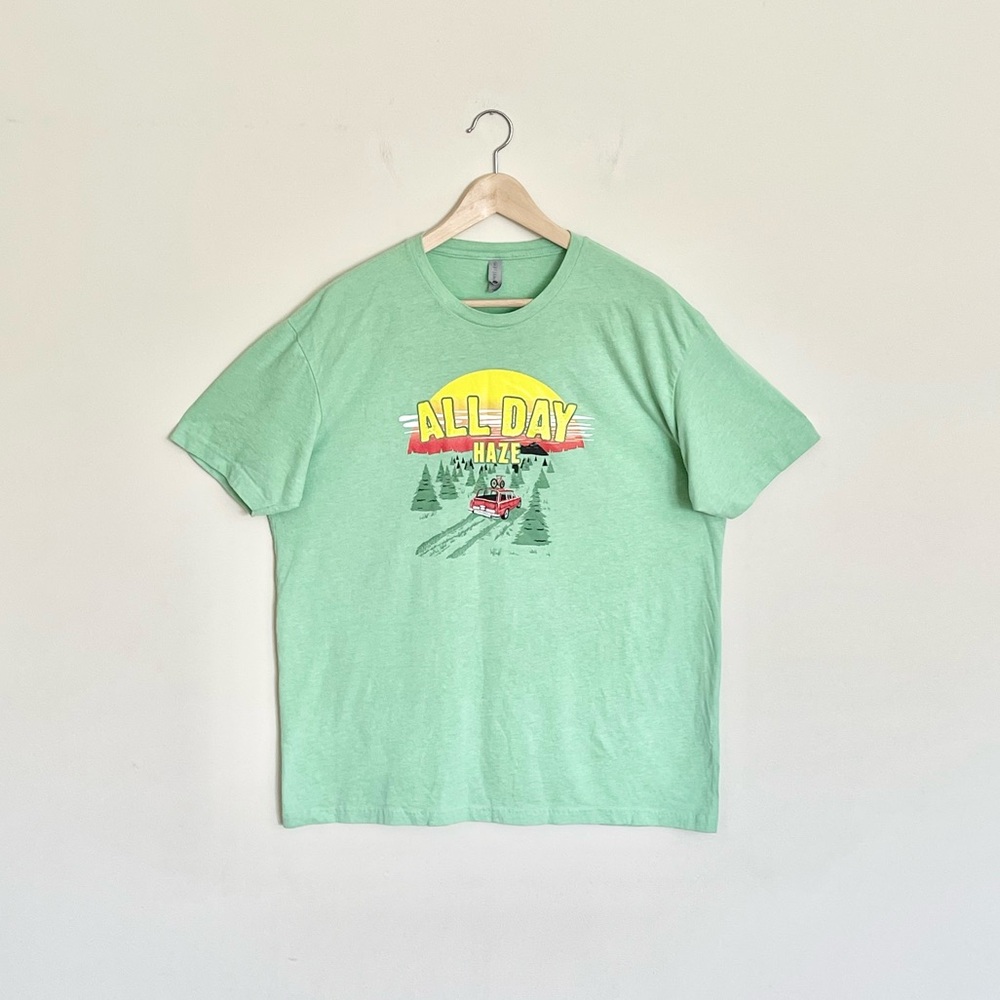 Founders Brewing Co. All Day Haze Beer Graphic Green T Shirt Adult size XL